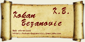 Kokan Bežanović vizit kartica